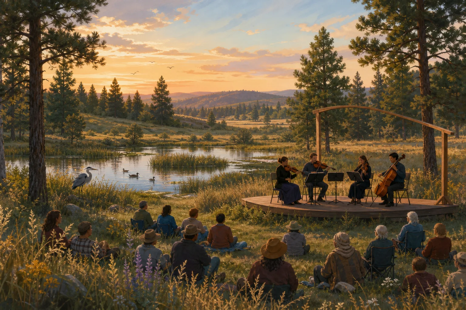 At Turnbull Refuge, Birds and a String Quartet Shared the Evening