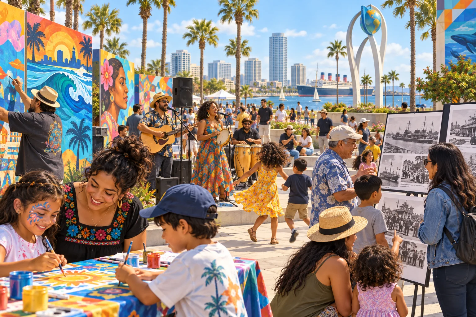 Smile Across America: Long Beach Turns Local History Into a Day of Art